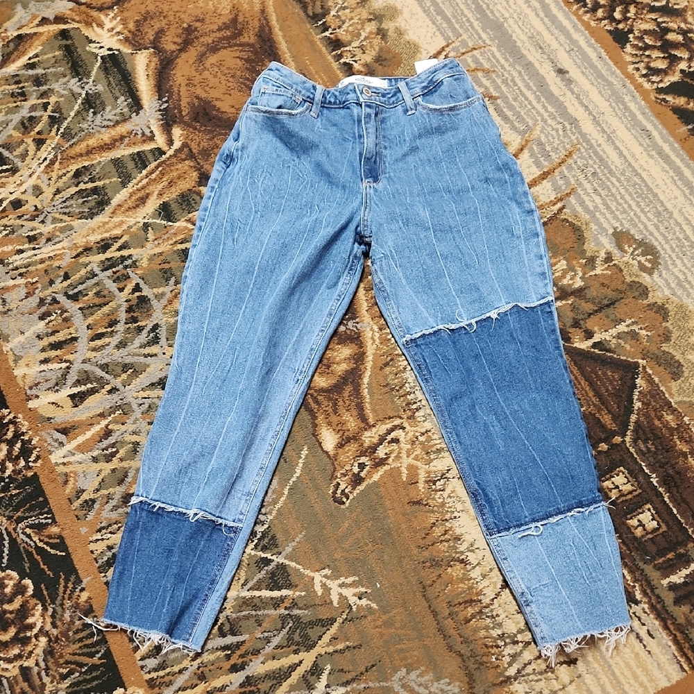 Hollister Two-Tone Blue Cropped Jeans